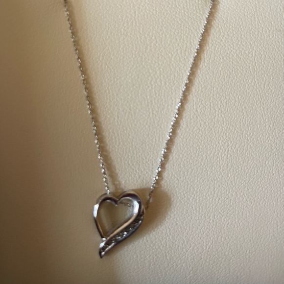 ✨Silver Heart Diamond Necklace💎 - Picture 5 of 7